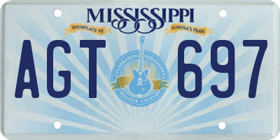 MS license plate AGT697