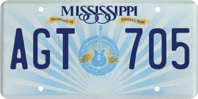 MS license plate AGT705