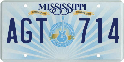 MS license plate AGT714