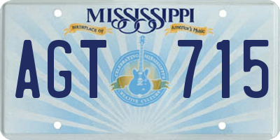 MS license plate AGT715