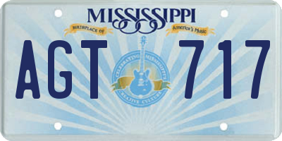 MS license plate AGT717