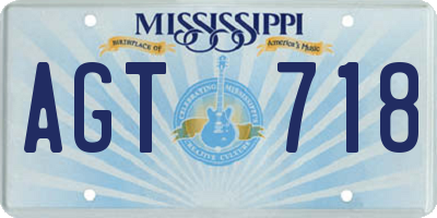 MS license plate AGT718