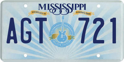 MS license plate AGT721