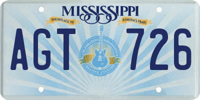 MS license plate AGT726