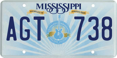 MS license plate AGT738