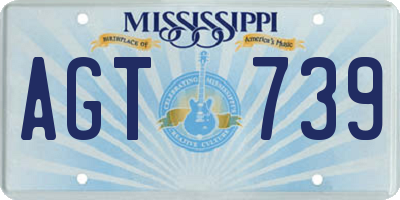 MS license plate AGT739