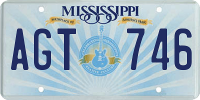 MS license plate AGT746