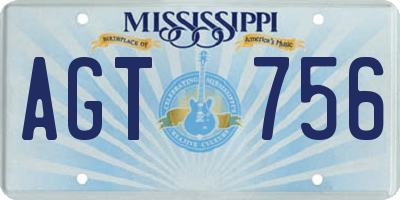 MS license plate AGT756