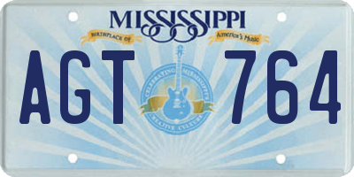 MS license plate AGT764