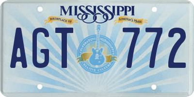 MS license plate AGT772