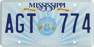 MS license plate AGT774