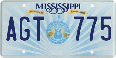 MS license plate AGT775