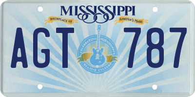 MS license plate AGT787
