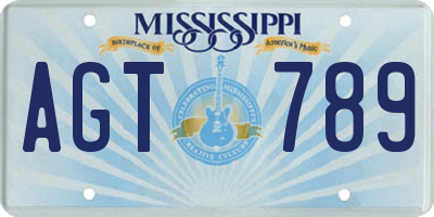 MS license plate AGT789