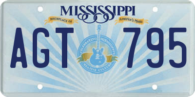 MS license plate AGT795
