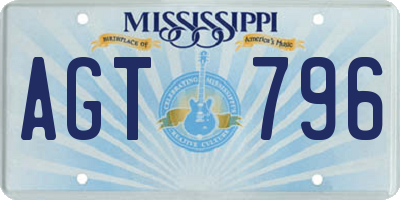 MS license plate AGT796