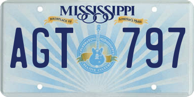 MS license plate AGT797
