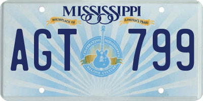 MS license plate AGT799