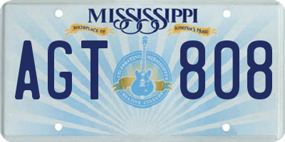 MS license plate AGT808