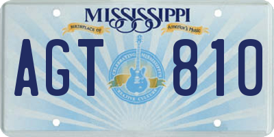 MS license plate AGT810
