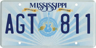 MS license plate AGT811