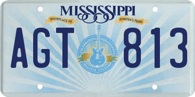 MS license plate AGT813