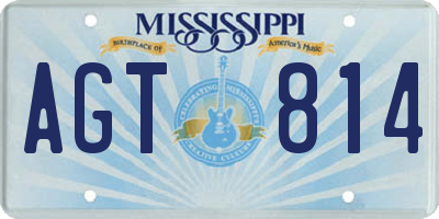MS license plate AGT814