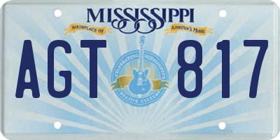 MS license plate AGT817