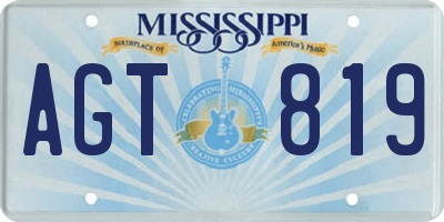 MS license plate AGT819