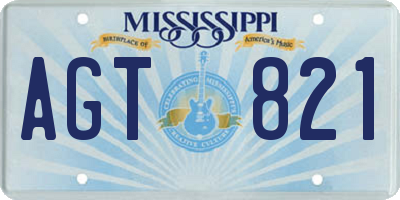 MS license plate AGT821