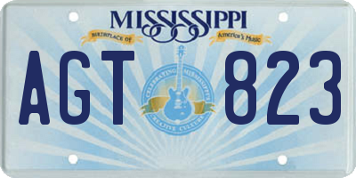 MS license plate AGT823