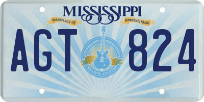 MS license plate AGT824