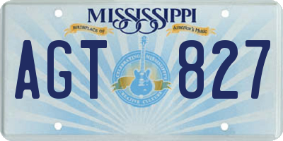 MS license plate AGT827
