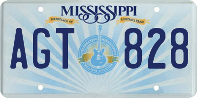 MS license plate AGT828