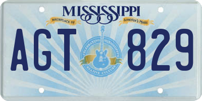 MS license plate AGT829