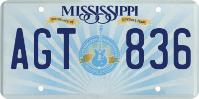 MS license plate AGT836