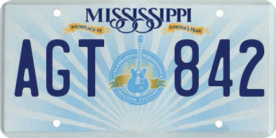 MS license plate AGT842