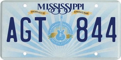 MS license plate AGT844