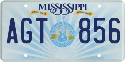 MS license plate AGT856