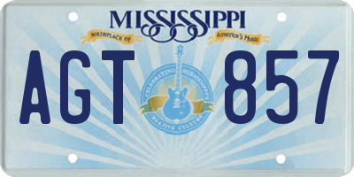MS license plate AGT857