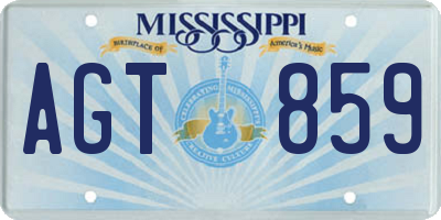 MS license plate AGT859