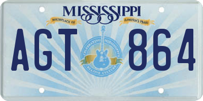 MS license plate AGT864