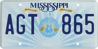 MS license plate AGT865