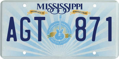 MS license plate AGT871