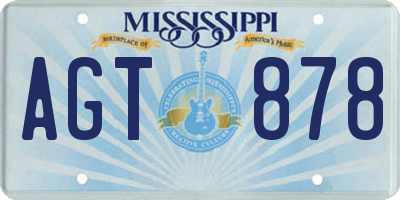 MS license plate AGT878