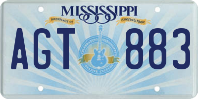 MS license plate AGT883