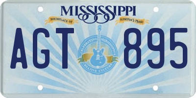 MS license plate AGT895