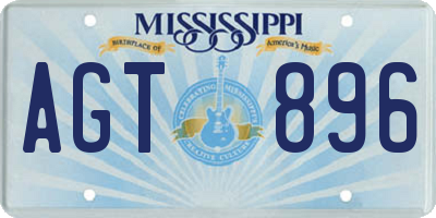 MS license plate AGT896