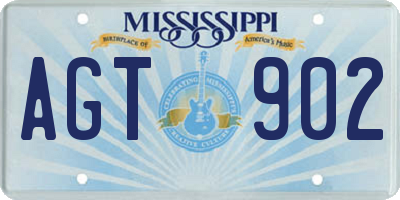 MS license plate AGT902
