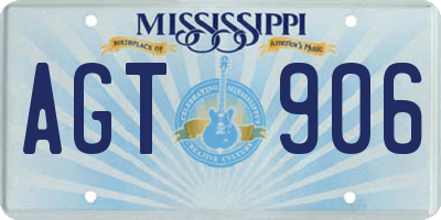MS license plate AGT906